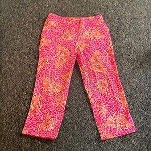 Lilly Pulitzer Cha Cha Butterfly Crop Pants